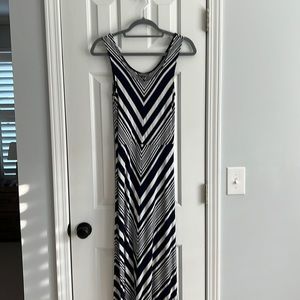 Blue stripped maxi dress